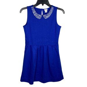 J Crew Crewcuts Ponte Knit Sleeveless Dress Jewel Collar Girls Size 14 Party